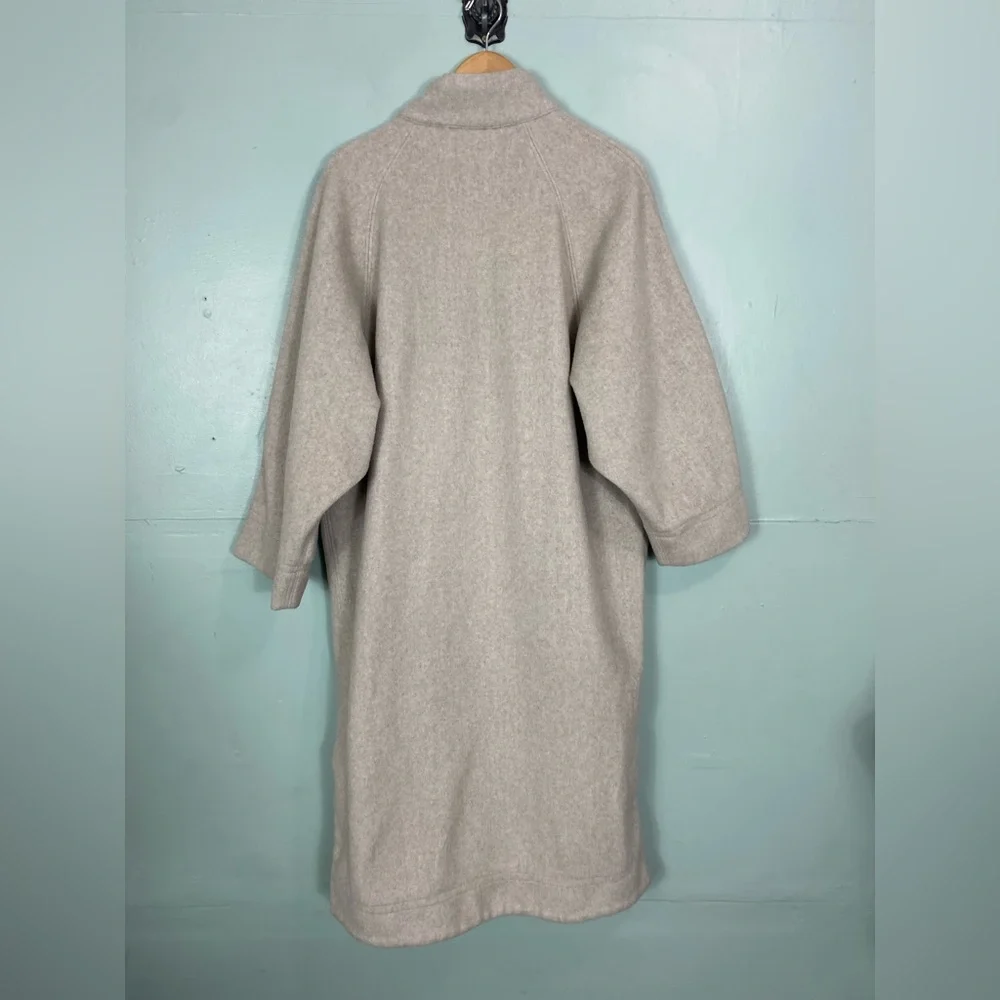 Free People Alma Duffle Coat Gray Tassel Long Length‎ Size Medium MISSING BELT